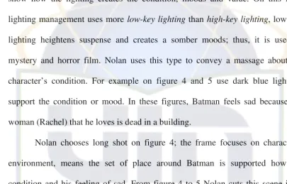 figure focuses on Batman, shows how the character control his sadness, and he 
