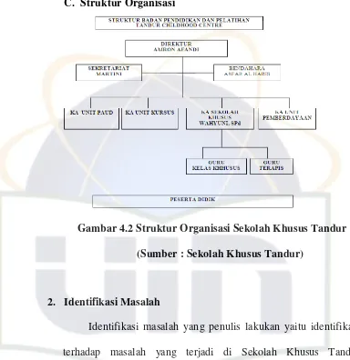 Gambar 4.2 Struktur Organisasi Sekolah Khusus Tandur 