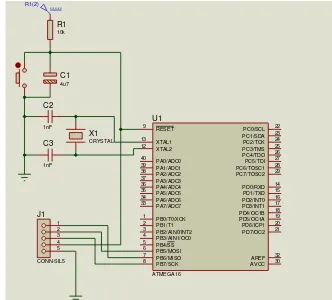 Tabel 13. Komponen pada Rangkaian Sistem Minimum ATmega 16 