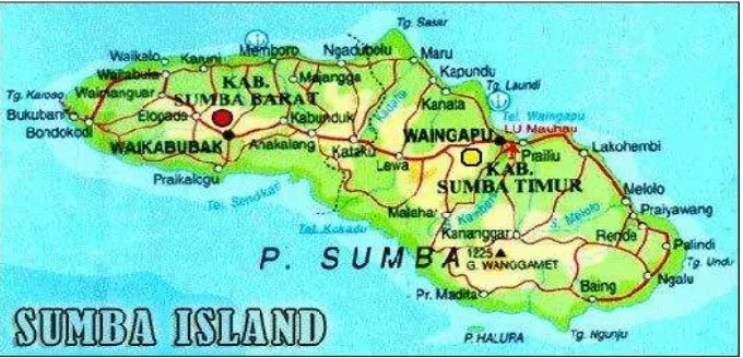 Gambar 1.1. Peta pulau Sumba NTT 
