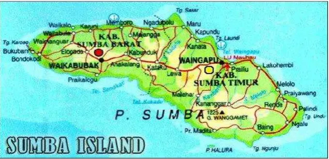 Gambar 1.1. Peta pulau Sumba NTT 