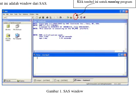 Gambar 1. SAS window 