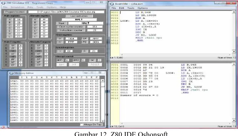Gambar 12. Z80 IDE Oshonsoft 