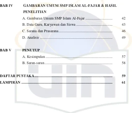 GAMBARAN UMUM SMP ISLAM AL-FAJAR & HASIL 