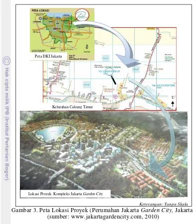 Gambar 3. Peta Lokasi Proyek (Perumahan Jakarta Garden City, Jakarta) 