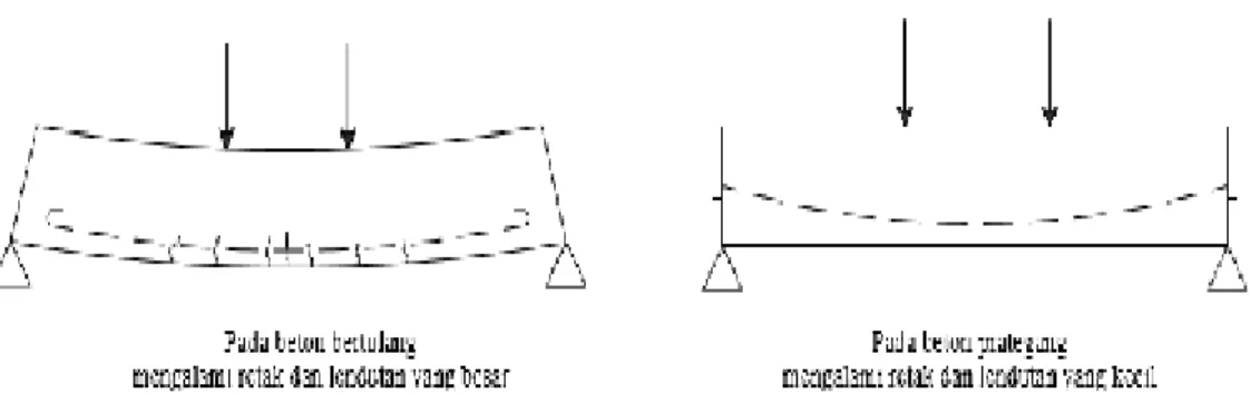 Gambar 2.19: Balok prategang dengan Tendon Parabola (Lin &amp;Burns, 1981). 
