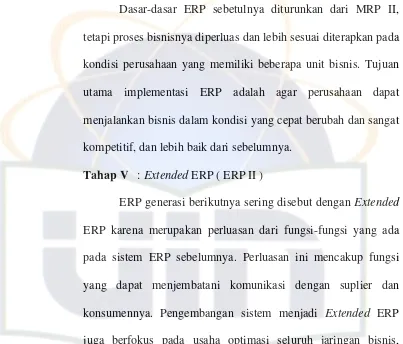 Tabel 2.1  Perbedaan ERP dengan ERP II 