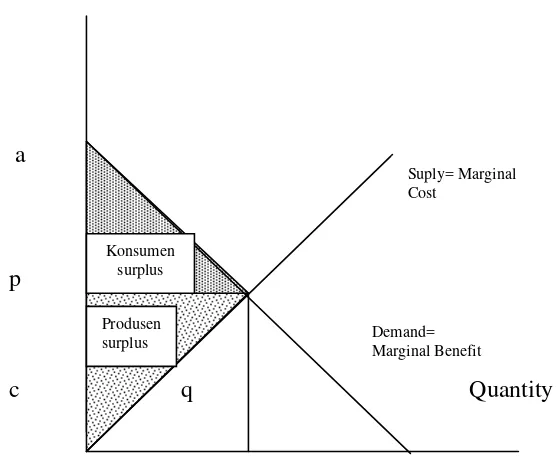 Gambar 1 Konsep supply-demand konvensional (Constanza et al.1997 dalam 