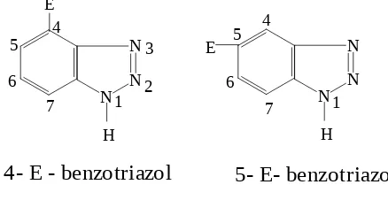 Gambar 1. Sttruktur 4-E dan 5-E benzotriazol 