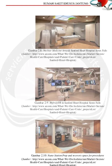 Gambar 2.10: Nurse Station Prep and recovery space for procedures(Sumber :Health+Care/Hospitals+and+Patient+Care+Units/_projectsList/   http://www.aecom.com/What+We+Do/Architecture/Market+Sectors/ Sanford+Heart+Hospital) 