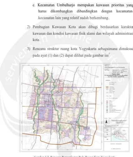 Gambar 3.7. Rencana Pemanfaatan Pola Ruang Kota Yogyakarta  (Sumber : RTRW Kota Yogyakarta 2010-2029) 