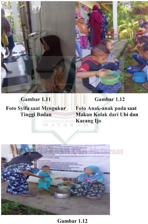 Foto Syifa saat Mengukur  Tinggi Badan 