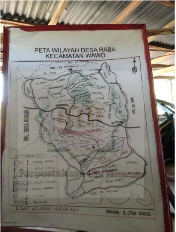 Gambar ke 6: peta Desa Raba Kematan Wawo Kabupaten Bima 
