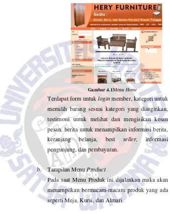 Gambar 4.1Menu Home 