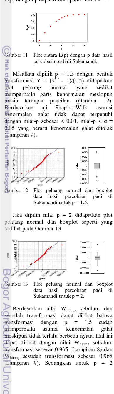 Gambar 11  Plot antara L(p) dengan p data hasil 