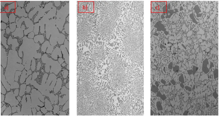 Gambar 2.3 (a) mikrostuktur Al-Si hipoeutektik, (b) mikrostruktur Al-Si eutektik,  