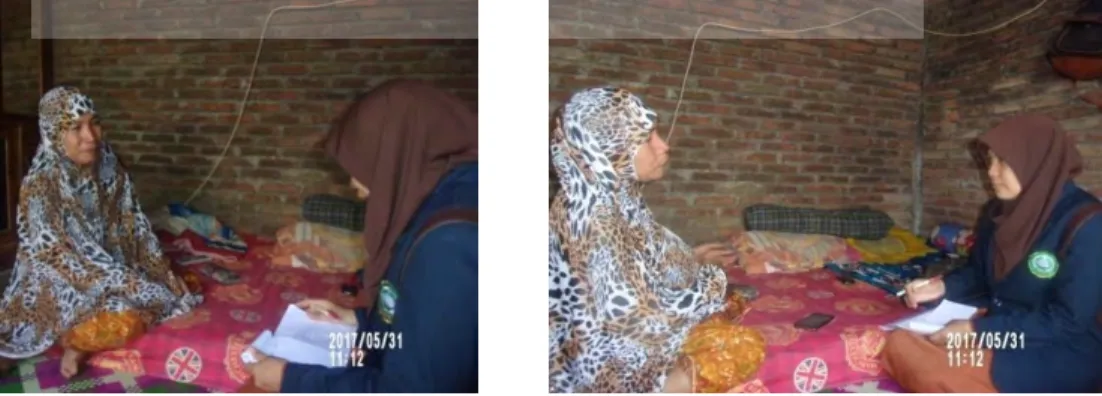 Foto kegiatan wawancara dengan ibu Fahdiati orang tua dari Asmahan Nabila 