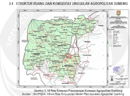 Gambar 3. 10 Peta Kawasan Perencanaan Kawasan Agropolitan Sumbing 