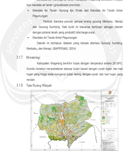 Gambar 3. 3 Rencana Tata Ruang Wilayah Kabupaten Magelang Tahun 2010  – 2030 Sumber : (BAPPEDA, 2010) 