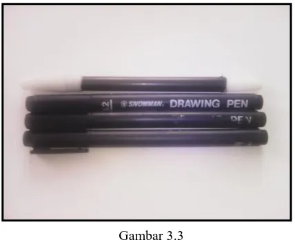 Gambar 3.2 (Kiri) Pensil 2B dan Pensil Mekanik (Kanan) Penghapus Karet 