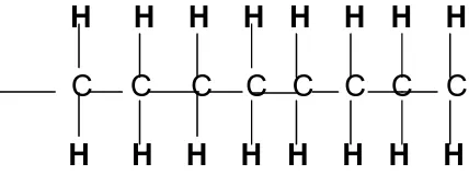 Gambar 10. Bagian asam lemak dengan rantai hidrokarbon jenuh hidrogen 