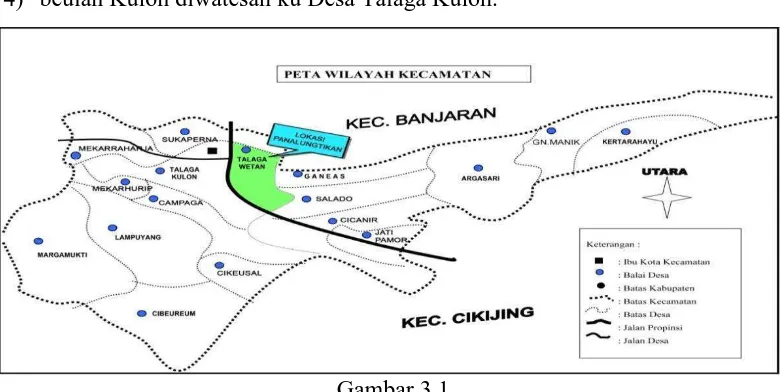 Gambar 3.1 Peta Tempat Panalungtikan 