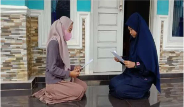Gambar 7. Foto wawancara dengan Zahra Khoirunisa Santri PPRJ Lampung Tengah  