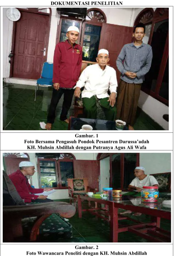 Foto Bersama Pengasuh Pondoo Pesantren Darussa’adah  KH. Muhsin Abdillah dengan Putranya Agus Ali Wafa 