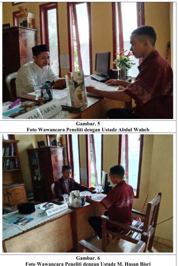 Foto Wawancara Peneliti dengan Ustadz Abdul Waheb 