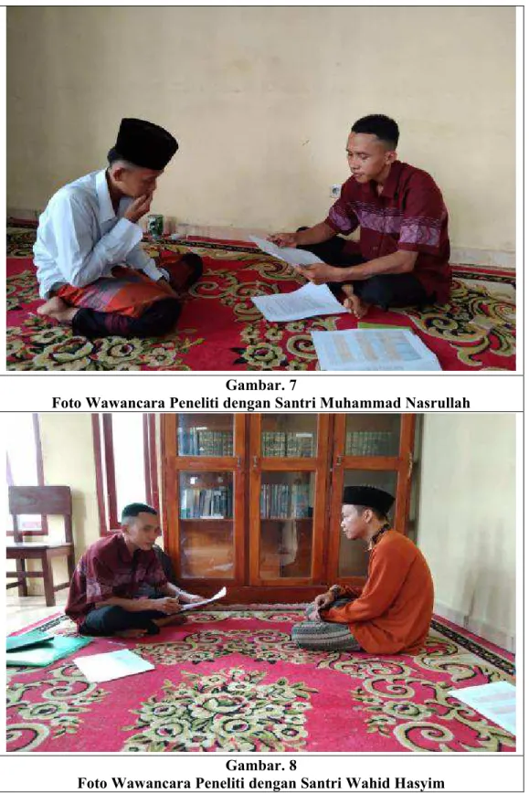 Foto Wawancara Peneliti dengan Santri Muhammad Nasrullah 