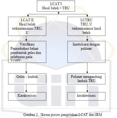 Gambar 2.  Skema proses pengolahan LCAT dari IRM 