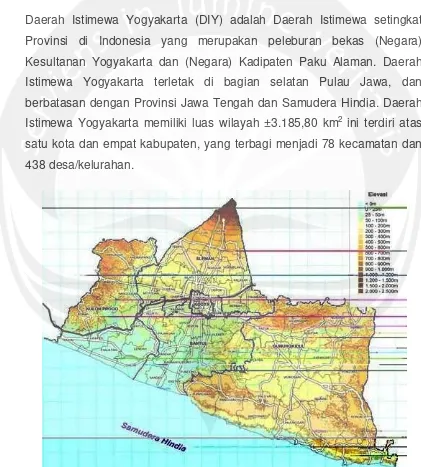Gambar III.1. : Peta Provinsi DI Yogyakarta.