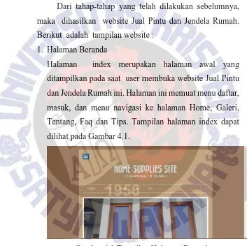 Gambar 4.1 Tampilan Halaman Beranda 