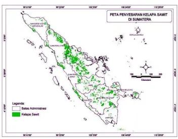 Tabel 2. Luasan (Ha) sawit di daerah bergambut dan non gambut di Sumatera hingga 