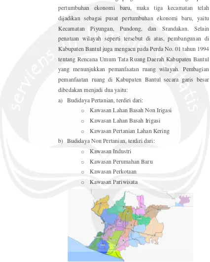 Gambar 3. 1 Peta Satuan Wilayah Pengembangan Kabupaten Bantul 