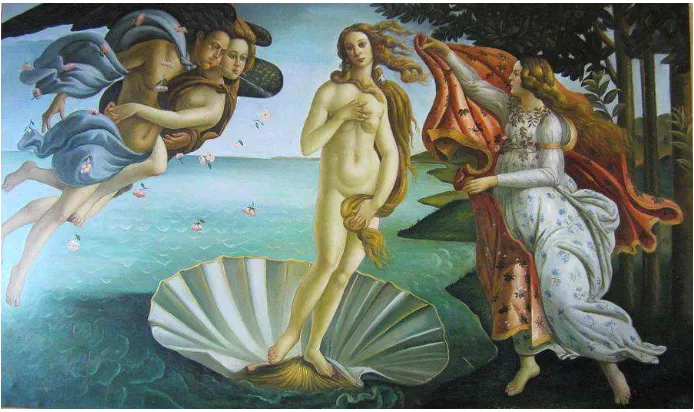 Gambar 1.1 Sandro Botticelli “The Birth of Venus”. 1486 (Sumber: http://fineartamerica.com/featured/-the-birth-of-venus-copy-of-botticellis.html) 