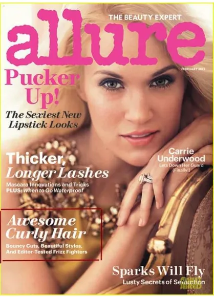 Figure 1.1 Allure magazine cover February 2013 edition