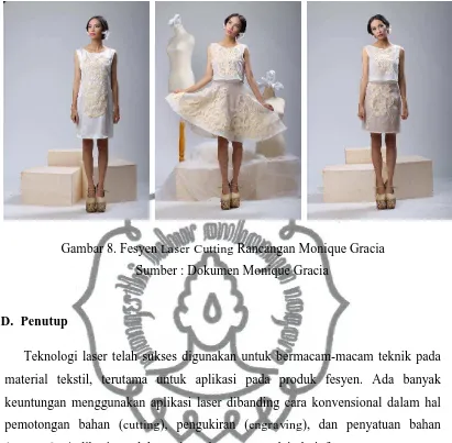 Gambar 8. Fesyen Laser Cutting Rancangan Monique Gracia 