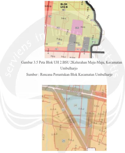 Gambar 3.5 Peta Blok UH 2.BSU 2Kelurahan Maju-Maju, Kecamatan 