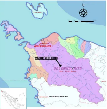 Gambar 3.2. Lokasi Waduk Pada DAS Krueng Aceh 
