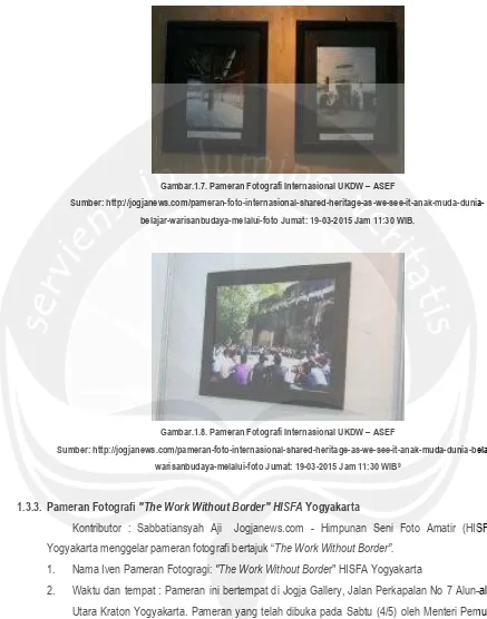 Gambar.1.7. Pameran Fotografi Internasional UKDW – ASEF 