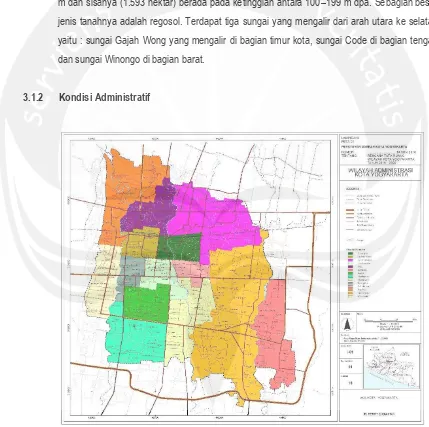 Gambar 3.1 merupakan peta wilayah Daerah Istimewa Yogyakarta, dimana Kota 