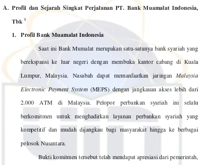 GAMBARAN UMUM PT. BANK MUAMALAT INDONESIA, TBK 