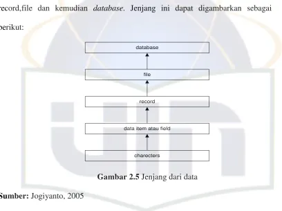 Gambar 2.5 Jenjang dari data 