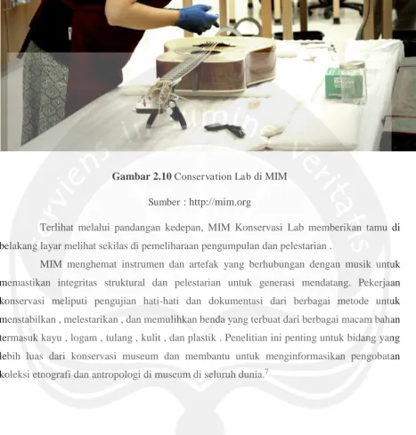 Gambar 2.10 Conservation Lab di MIM 