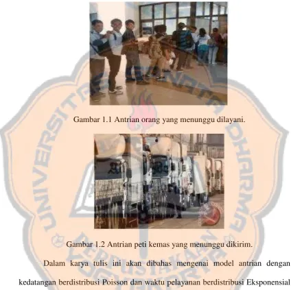 Gambar 1.1 Antrian orang yang menunggu dilayani. 