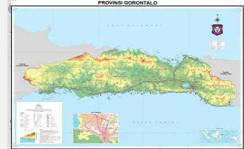 Gambar 3.3 Peta Administrasi Provinsi Gorontalo 