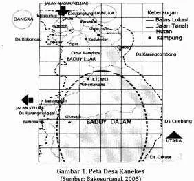 Gambar 1. Peta Desa Kanekes