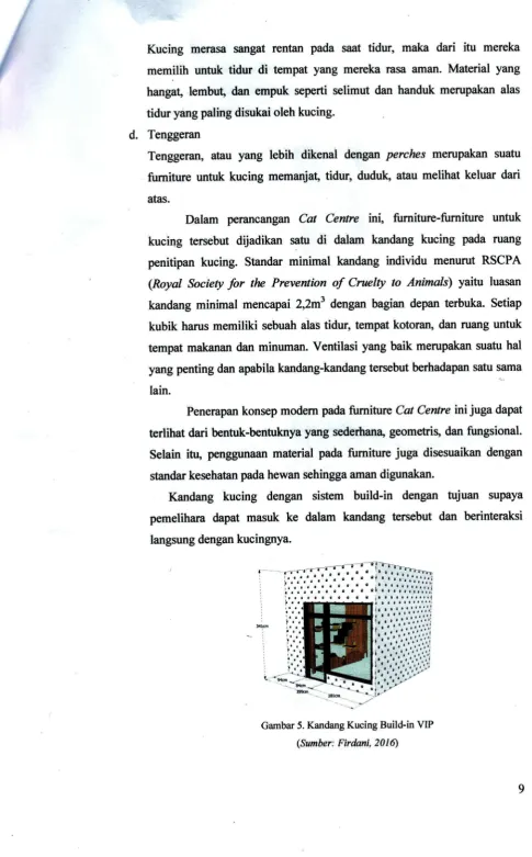Gambar 5. Kandang Kucing Build-in VIP