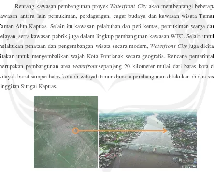 Gambar 1.1. Kota Pontianak (kiri) dan Sungai Kapuas (kanan) 